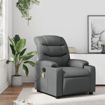 vidaXL Fauteuil de massage inclinable Gris Similicuir