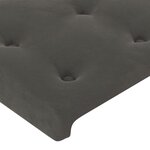 vidaXL Cadre de lit avec tête de lit Gris foncé 120x200 cm Velours