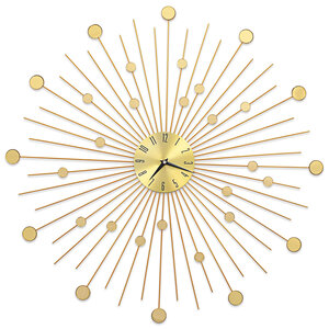 vidaXL Horloge murale Métal 70 cm Doré