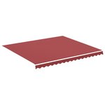 vidaXL Tissu de remplacement pour auvent Bordeaux rouge 4x3 5 m