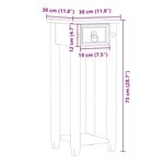 vidaXL Support pour plantes Corona 30x30x73 cm bois de pin massif