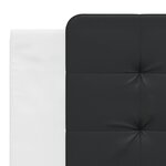 vidaXL Lit avec matelas blanc et noir 180x200 cm similicuir