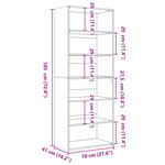 vidaXL Buffet haut chêne sonoma 70x41x185 cm bois d'ingénierie