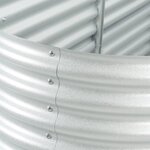 vidaXL Lit surélevé de jardin 240x80x81 cm Acier galvanisé Argenté