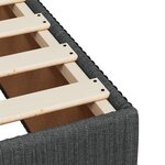 vidaXL Sommier à lattes de lit avec matelas Gris foncé 200x200cm Tissu