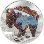 BISON Into The Wild 2 Once Argent Monnaie 1000 Togrog Mongolia 2023