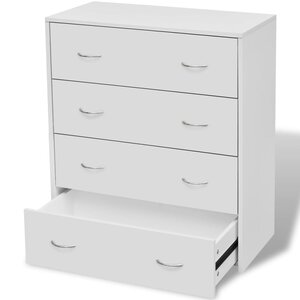 vidaXL Buffet avec 4 tiroirs 60x30 5x71 cm Blanc