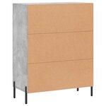 vidaXL Buffet gris béton 69 5x34x90 cm bois d'ingénierie