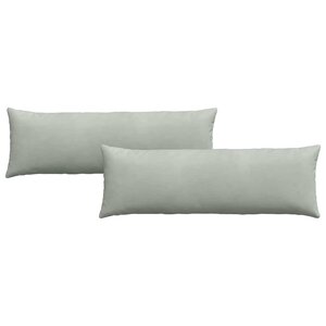 vidaXL Coussins de canapé 2 Pièces Gris clair 120 x 40 cm