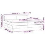 vidaXL Sommier à lattes de lit avec matelas Crème 200x200 cm Tissu