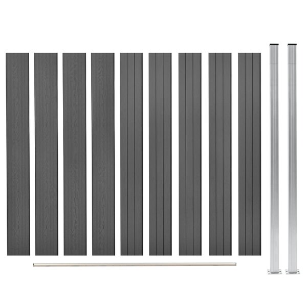 vidaXL Clôture de jardin WPC 180x187 cm Gris