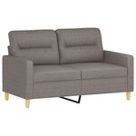 vidaXL Ensemble de canapés 4 Pièces avec coussins taupe tissu
