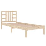 vidaXL Cadre de lit bois massif 90x190 cm simple
