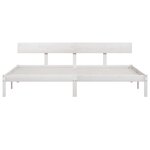 vidaXL Cadre de lit Blanc Bois de pin massif 180x200 cm Super King