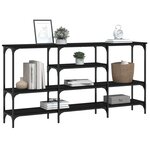 vidaXL Table console noir 160x29x80 cm bois d'ingénierie