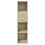 vidaXL Buffet haut chêne sonoma 30x42 5x124 cm bois d'ingénierie