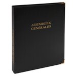Reliure Luxe Avec Recharge 297x210 Assemblées Générales 100 Feuillets Foliotés 90g + 2 Gardes - Noir - Le Dauphin