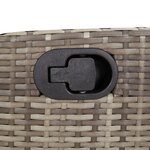 vidaXL Chaises inclinables de jardin lot de 2 et coussins gris rotin