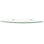 vidaXL Étagères d'angle 2 Pièces et supports Verre Transparent 25x25 cm