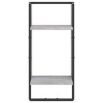 vidaXL Étagère murale avec barre sonoma gris 30x25x65 cm