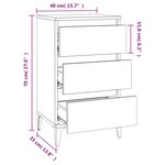 vidaXL Table de chevet sonoma gris 40x35x70 cm bois d'ingénierie
