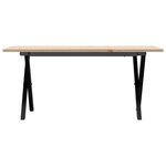 vidaXL Table basse cadre en X 90x40x45 cm bois de pin massif et acier