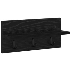 vidaXL Porte-manteau mural Montage mural Chêne noir 40 x 10 5 x 18 cm