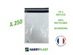 250 Enveloppes plastique opaques 80 microns n°3 - 295x370mm