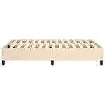 vidaXL Cadre de lit Crème 140x190 cm Tissu