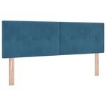 Lit à ressort vidaXL avec matelas bleu foncé 160x200 cm en velours