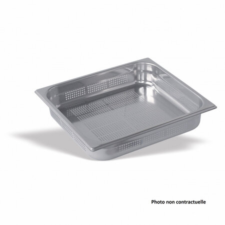 Bac gastro inox gn 2/3 perforé - h 100 mm - pujadas -  - inox