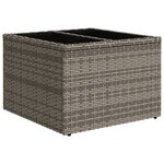 vidaXL Salon de jardin 11 Pièces avec coussins gris résine tressée