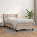 vidaXL Sommier à lattes de lit avec matelas Cappuccino 100x200 cm