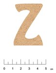 Alphabet en bois MDF adhésif 5 cm Lettre Z