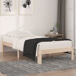 vidaXL Cadre de lit bois massif 90x190 cm simple