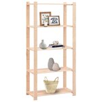 vidaXL Étagères de rangement à 5 niveaux 3 Pièces 80x38x170 cm Pin 250 kg