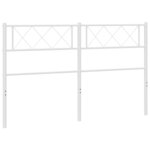 vidaXL Tête de lit métal blanc 120 cm
