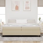 Lit à ressorts vidaXL Vert clair Gris 200x200 cm Tissu en velours côtelé