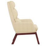 vidaXL Chaise de relaxation Crème Tissu