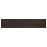 vidaXL Dessus de table marron foncé bois chêne massif traité