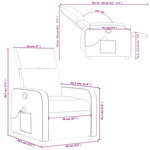 vidaXL Fauteuil de massage inclinable Taupe Tissu