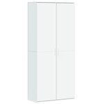 vidaXL Buffet haut blanc 80x35x180 cm bois d'ingénierie