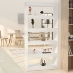 vidaXL Bibliothèque/Séparateur de pièce Blanc bois d'ingénierie