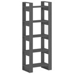 vidaXL Bibliothèque/Séparateur de pièce Gris 60x35x160 cm Bois massif