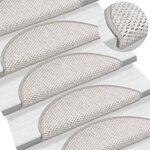 vidaXL Tapis d'escalier autocollants aspect sisal 15 Pièces 56x17x3 cm
