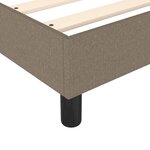 vidaXL Sommier à lattes de lit avec matelas Taupe 160x200 cm Tissu
