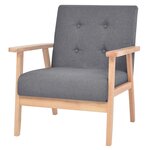 vidaXL Jeu de canapé 2 Pièces Tissu Gris foncé