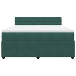 vidaXL Sommier à lattes de lit et matelas Vert foncé 180x200cm Velours