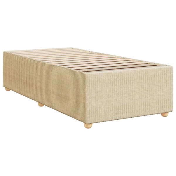 vidaXL Cadre de lit Crème 90x190 cm Tissu