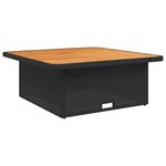 vidaXL Ensemble à manger de jardin 4 Pièces avec coussins noir